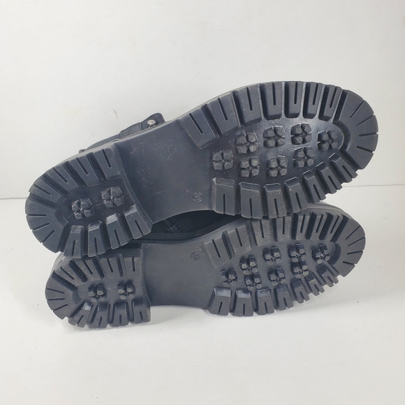 - New Miz Mooz Laight Black Combat Boots - Picture 6 of 8